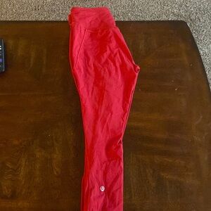red lululemon leggings